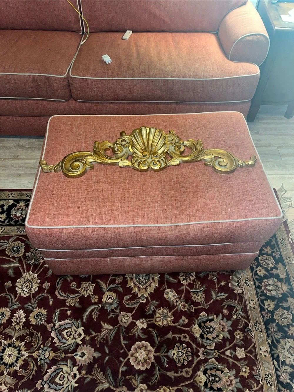 Gold Solid Wood Ornate Wall Accent - Decorative Door Pediment